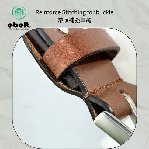 ［香港品牌 EBELT] EBC 330 印度製 頭層水牛皮真皮皮帶 BUFFALO TOP GRAIN LEATHER BELT 3.8cm