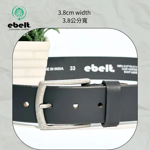 ［香港品牌 EBELT] EBC 330 印度製 頭層水牛皮真皮皮帶 BUFFALO TOP GRAIN LEATHER BELT 3.8cm