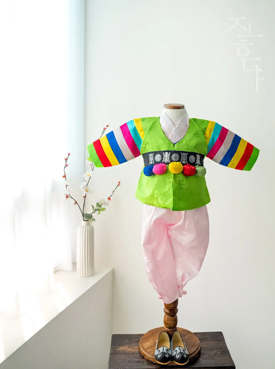 [ Premium ] Green Saekdong Baby Boy Hanbok