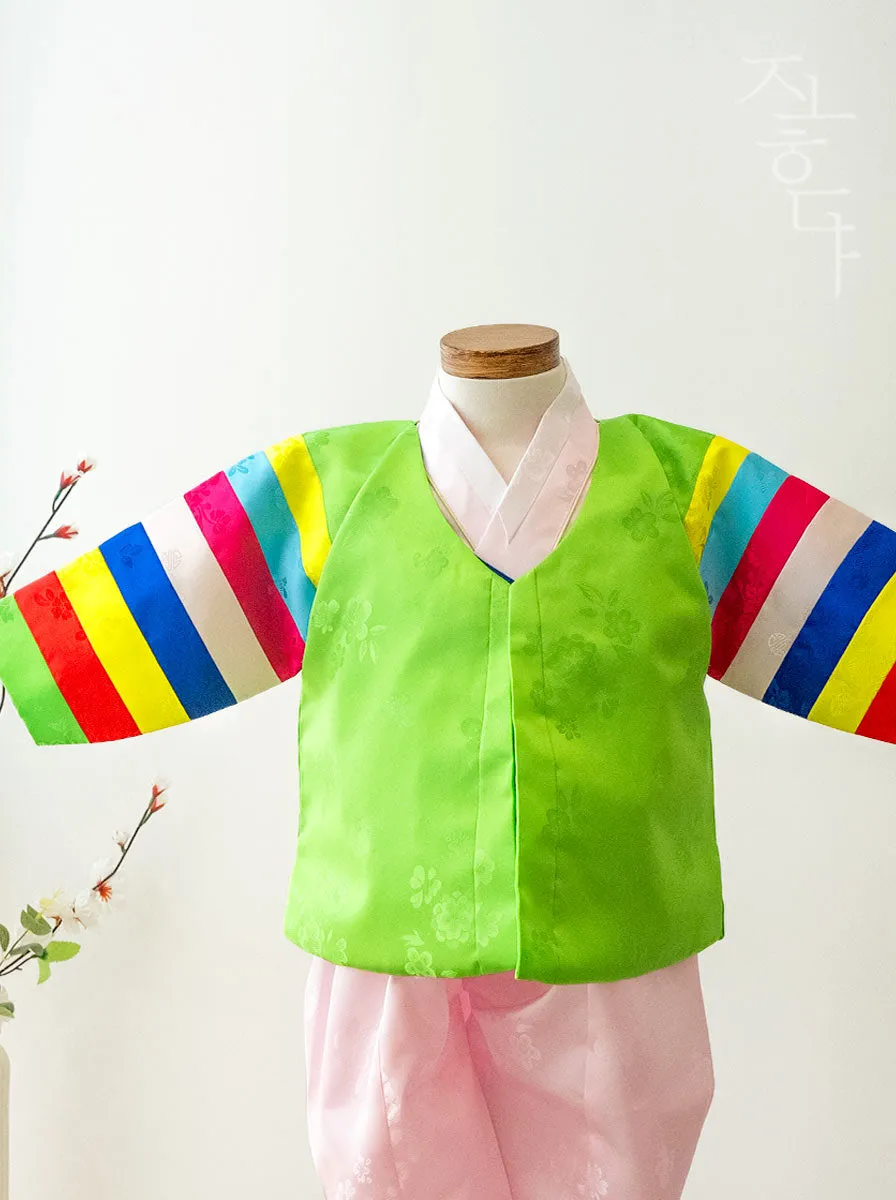 [ Premium ] Green Saekdong Baby Boy Hanbok