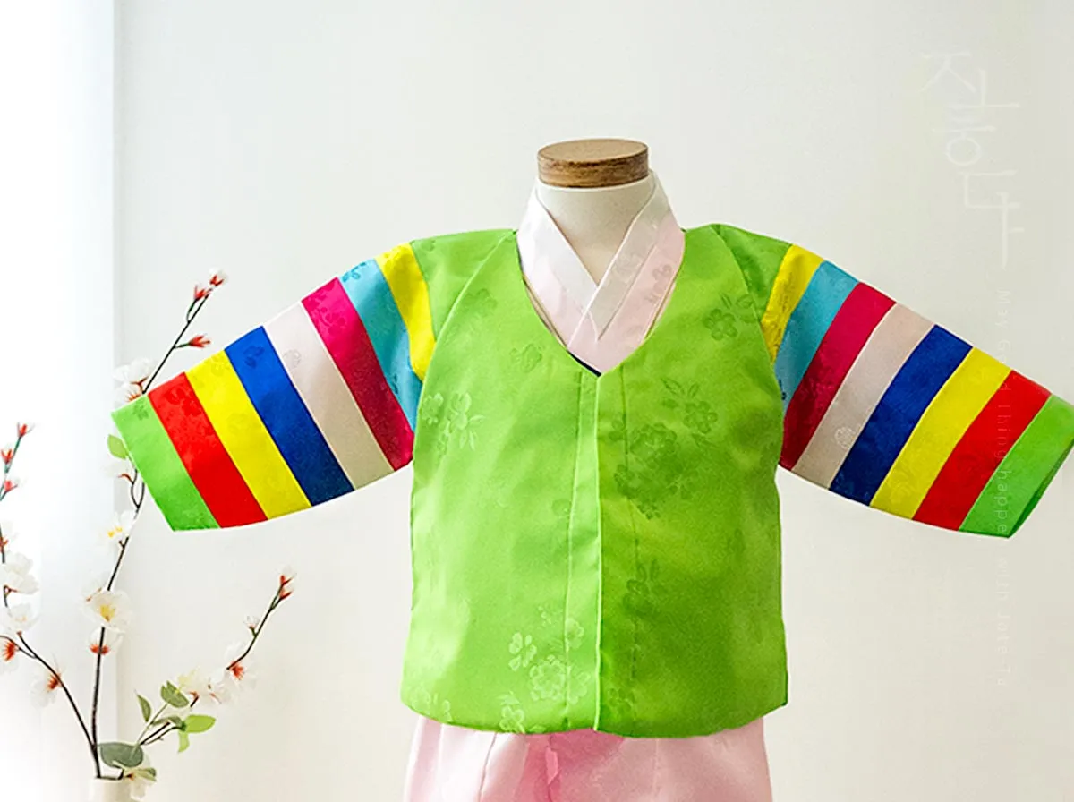 [ Premium ] Green Saekdong Baby Boy Hanbok