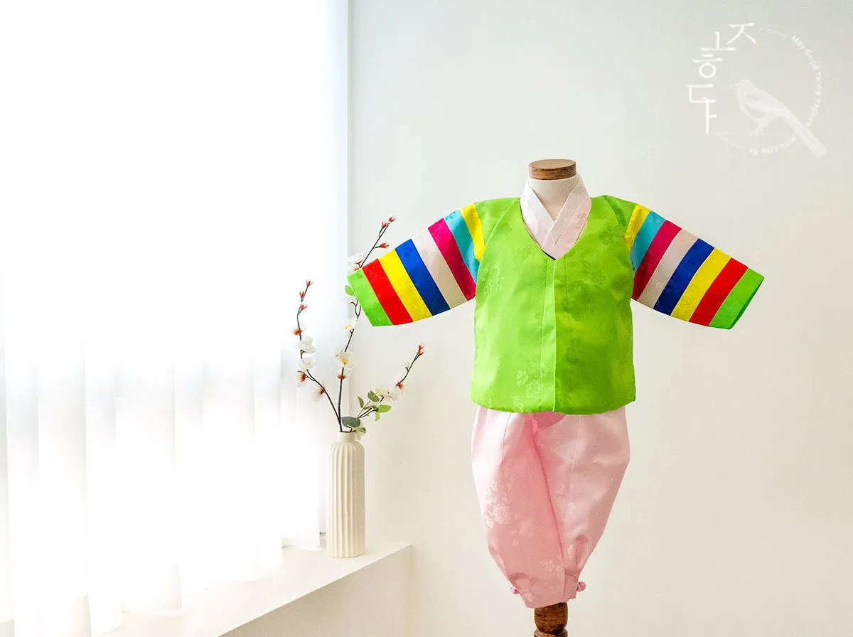 [ Premium ] Green Saekdong Baby Boy Hanbok