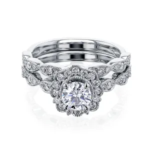 0.88ct Natural Floral Spring Bridal Set