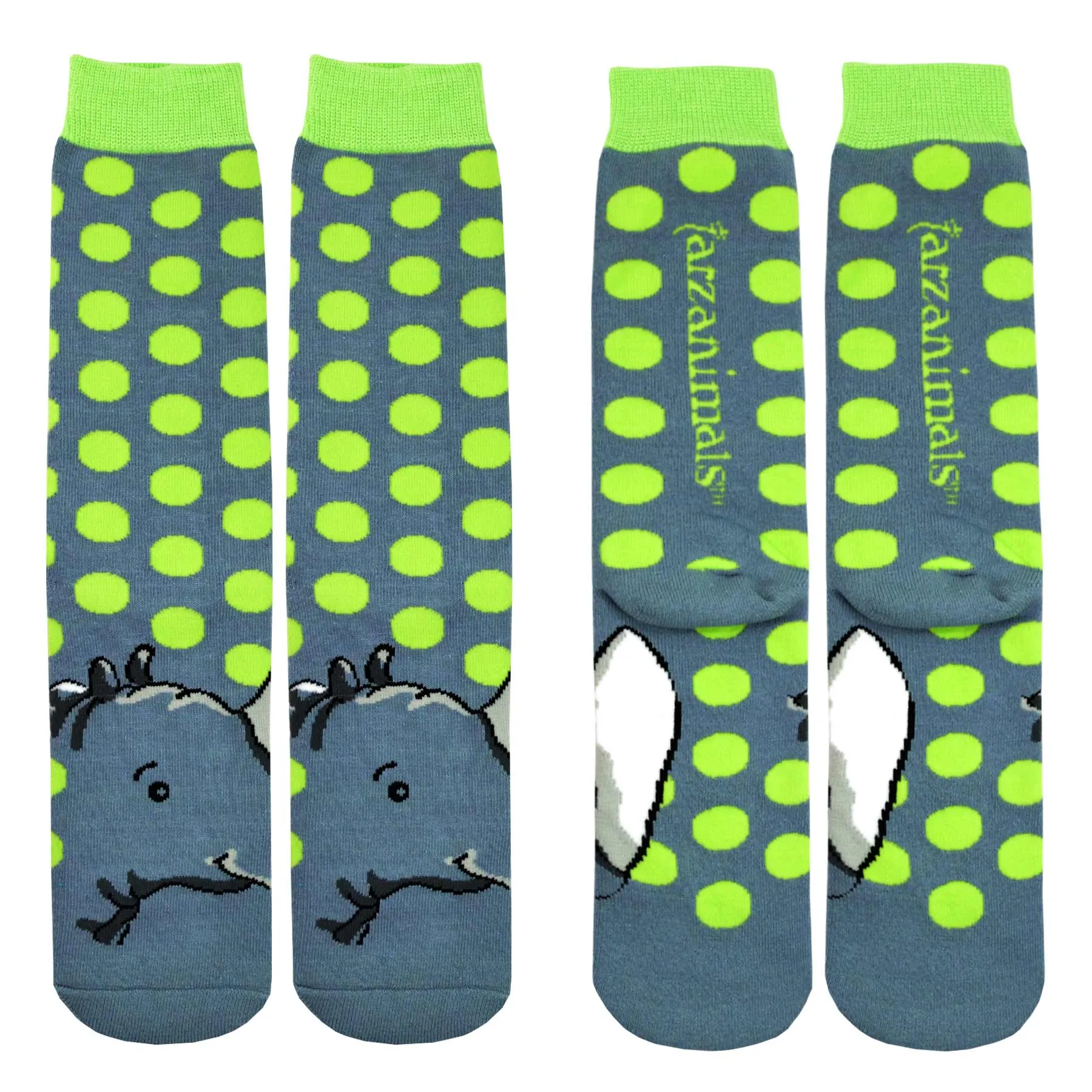 1 Pair Tarzanimals Cushion Knit Mid Calf Socks