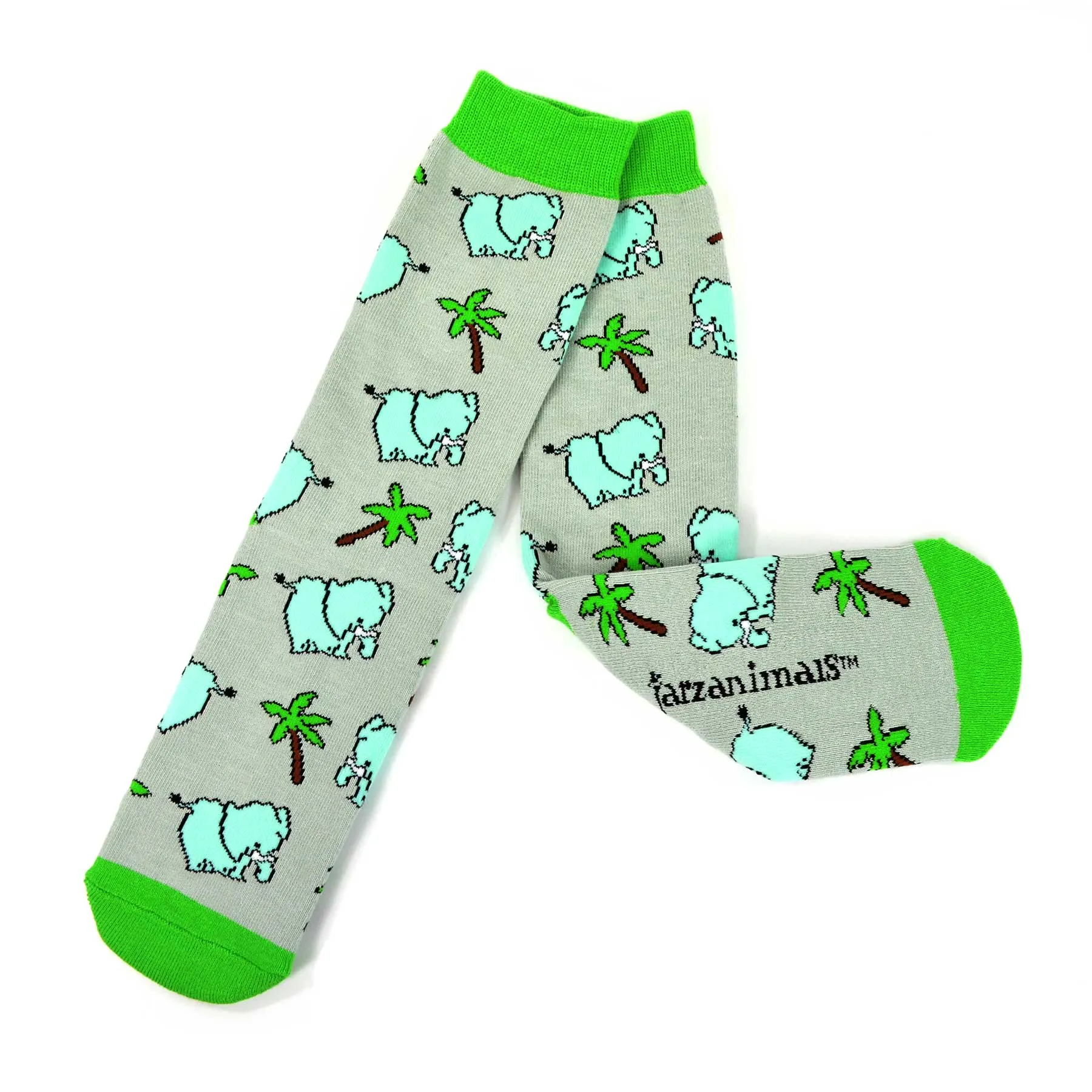 1 Pair Tarzanimals Cushion Knit Mid Calf Socks