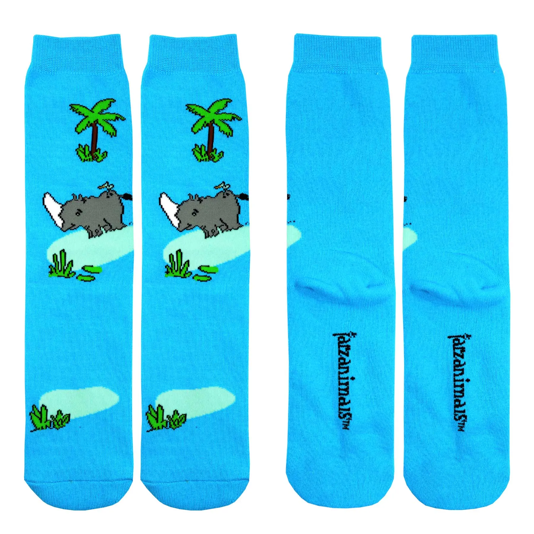 1 Pair Tarzanimals Cushion Knit Mid Calf Socks