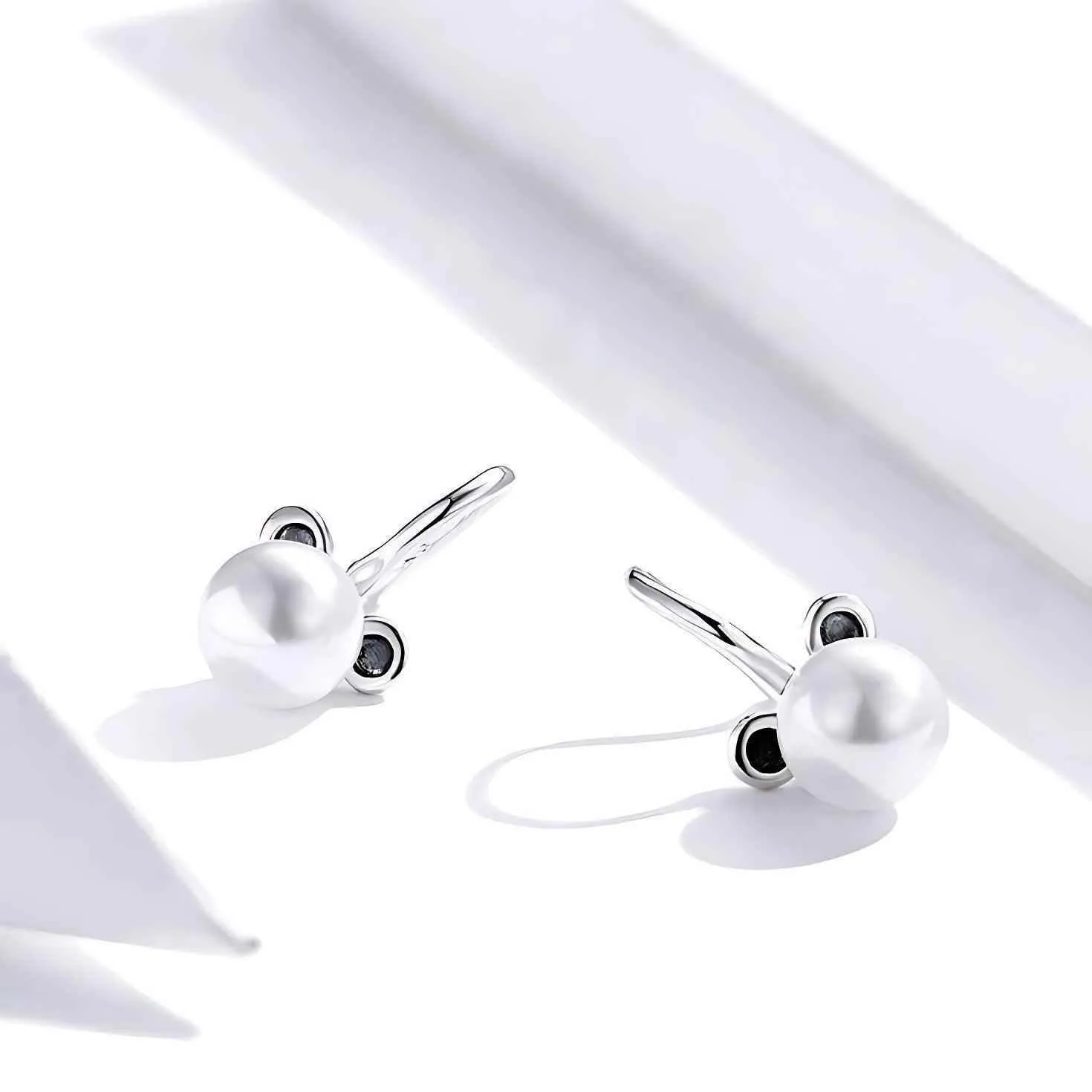 100% 925 Sterling Silver Cute Bear Dangle Earrings Charm Jewelry WES36