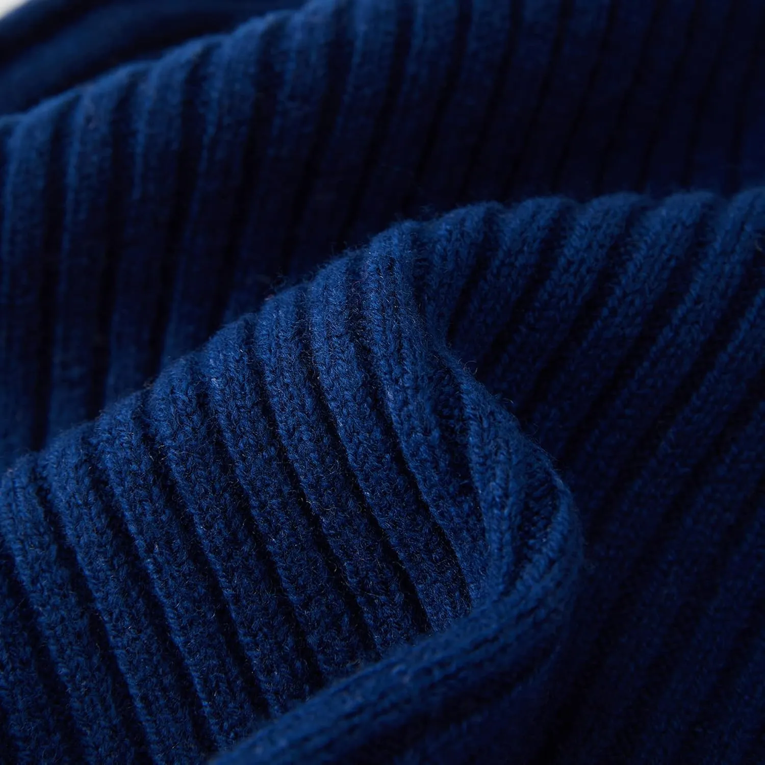 100% Merino Wool Cuff Beanie Hat, Unisex Warm Winter Caps Soft, Breathable & Cozy Stretchy Knitted Cuffed Cap