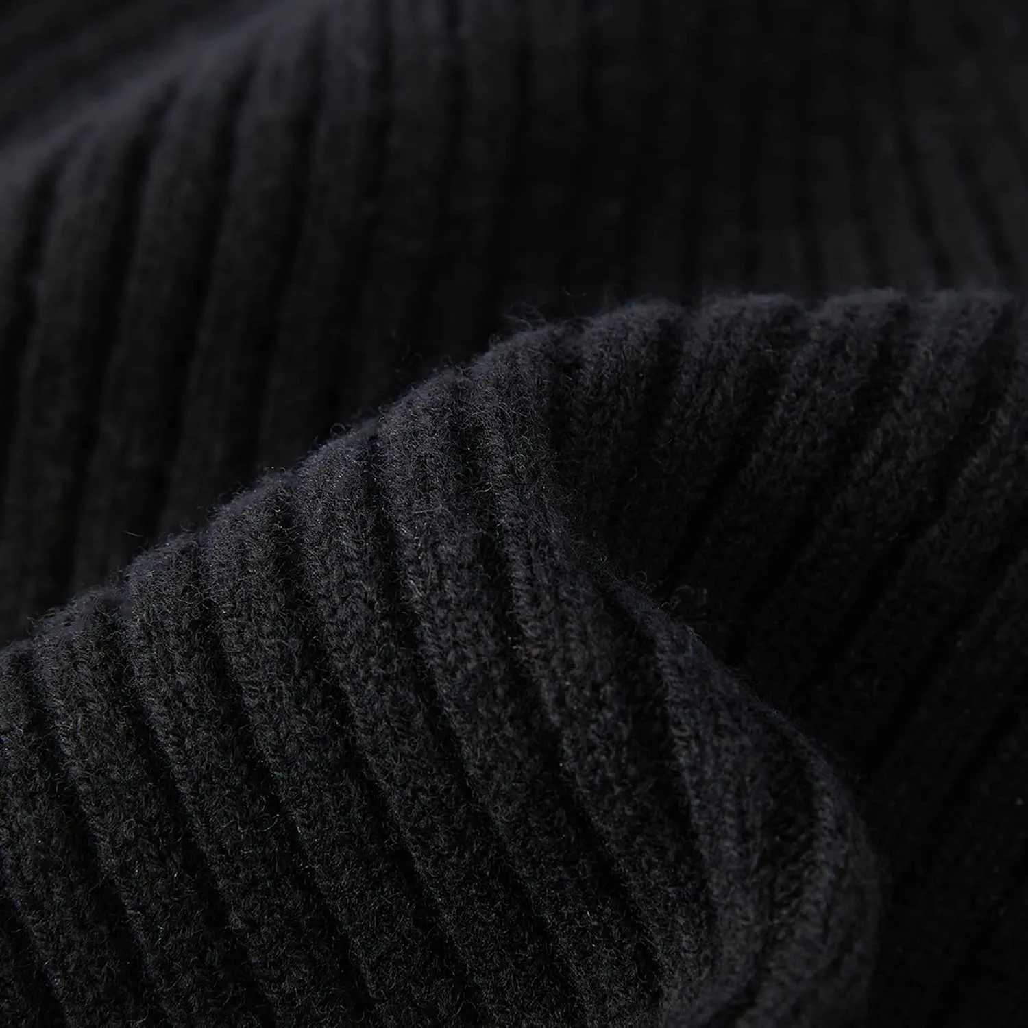 100% Merino Wool Cuff Beanie Hat, Unisex Warm Winter Caps Soft, Breathable & Cozy Stretchy Knitted Cuffed Cap