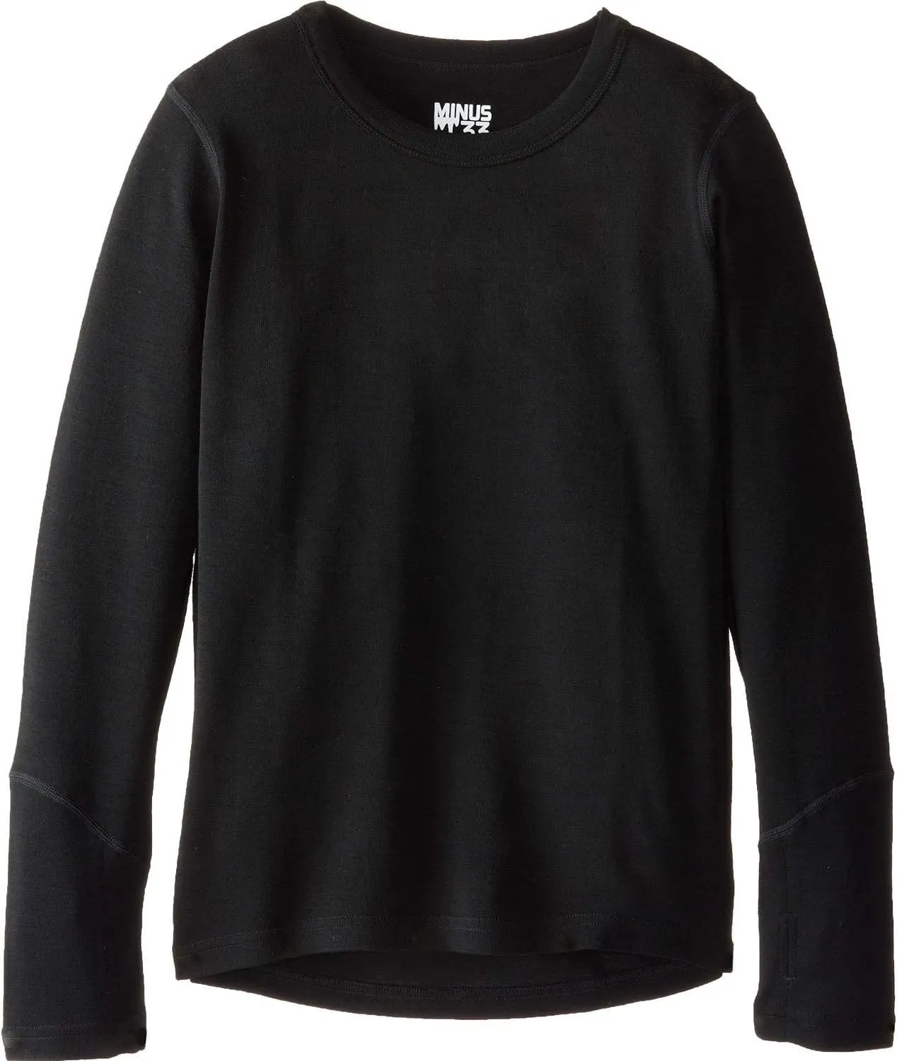100% Merino Wool Kids Base Layer Midweight Crew Top - Warm Long Sleeve Shirt
