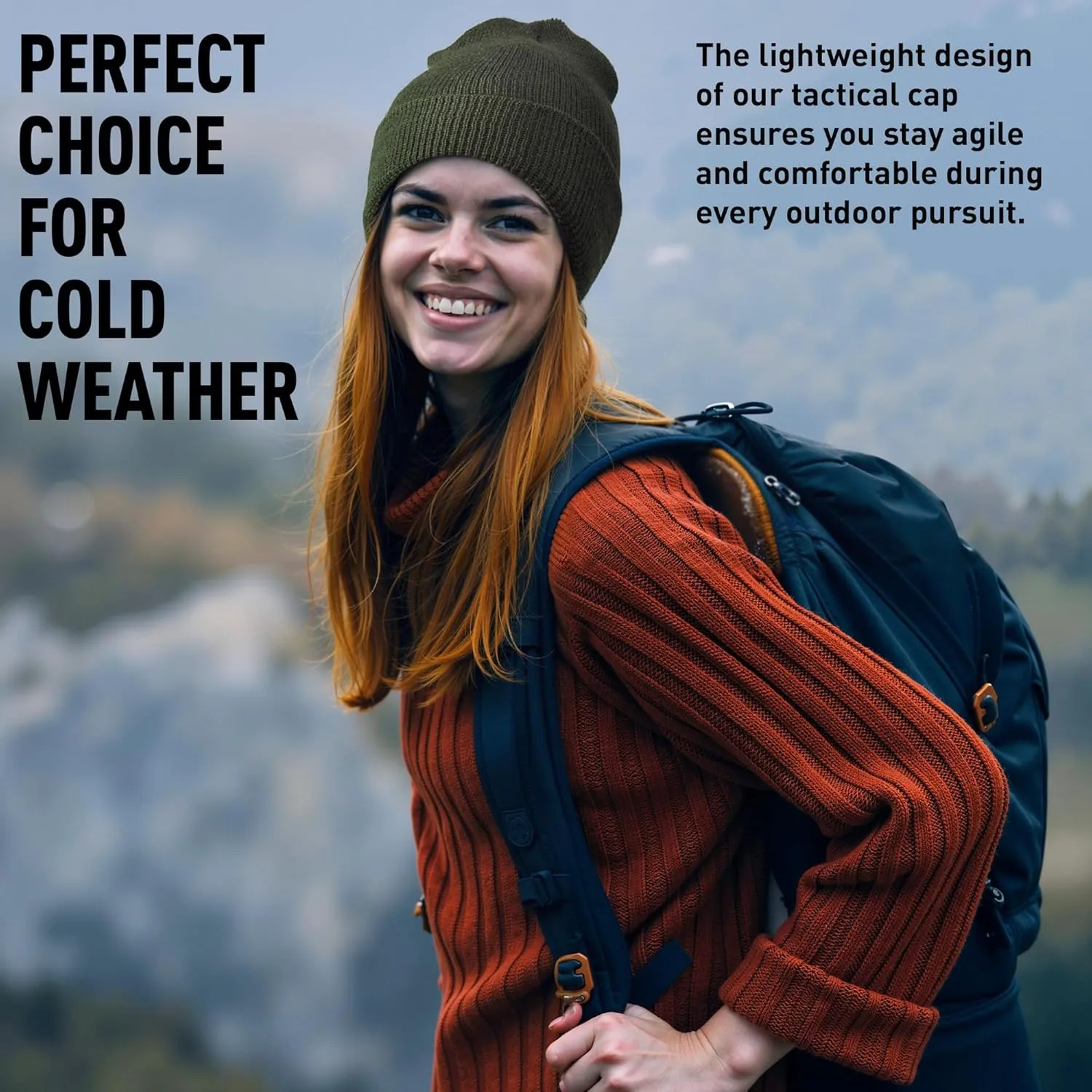 100% Wool GI Watch Cap  Warm Wool Beanie, Winter Hat for Outdoor, Hiking, Skiing & Cold Weather, Made in USA