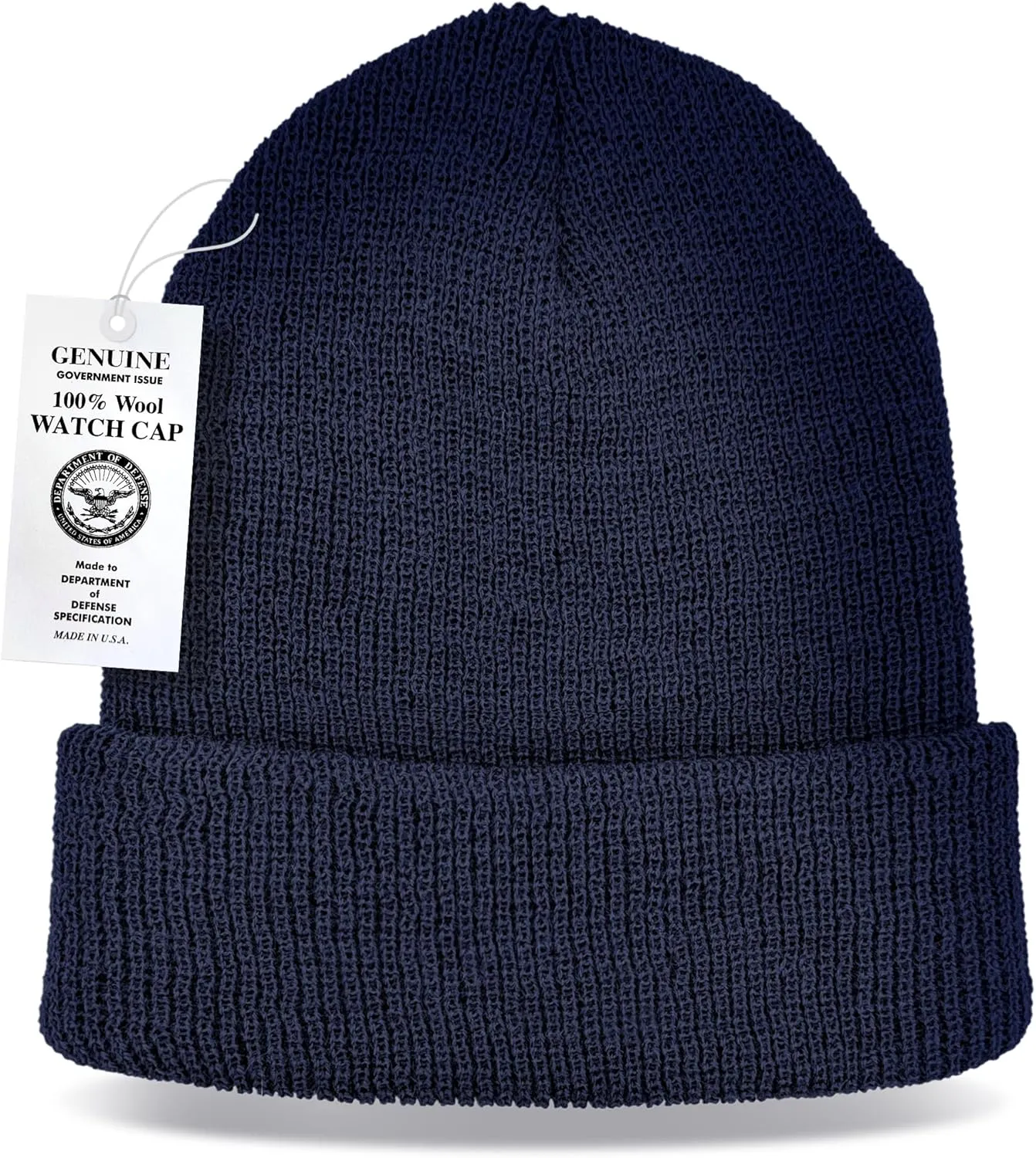 100% Wool GI Watch Cap  Warm Wool Beanie, Winter Hat for Outdoor, Hiking, Skiing & Cold Weather, Made in USA