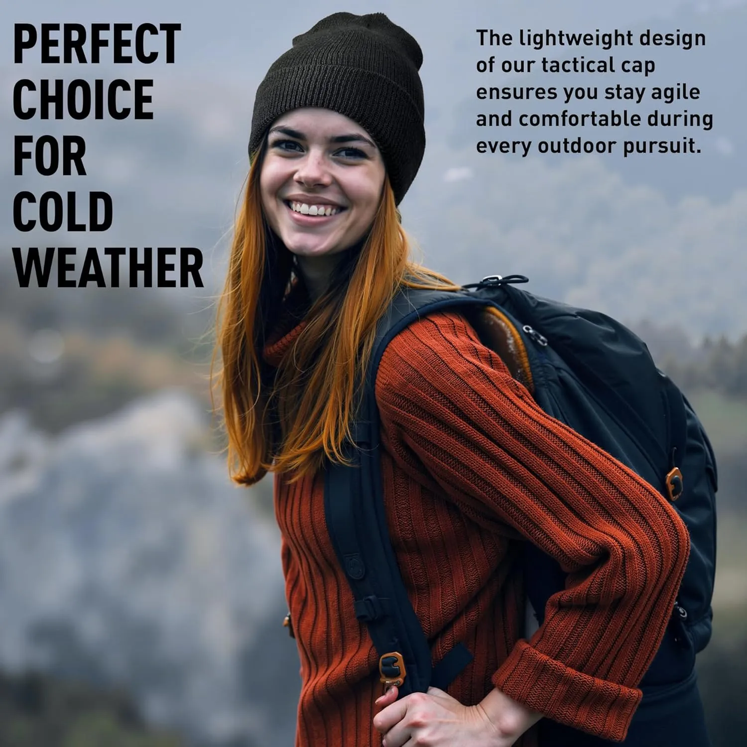 100% Wool GI Watch Cap  Warm Wool Beanie, Winter Hat for Outdoor, Hiking, Skiing & Cold Weather, Made in USA