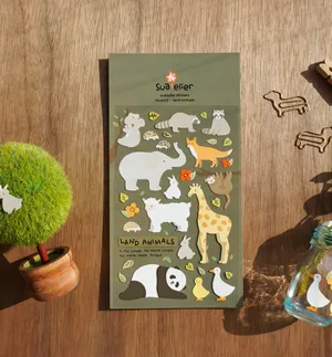 1072 Land Animals Sticker