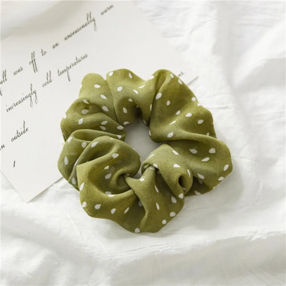 10pcs Girls Ins Versatile Donut Hair String Pointy Chiffon Fabric Simple Head String Wholesale Girls Accessories