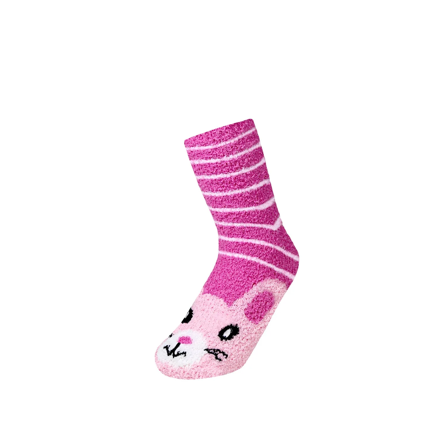 12 Pairs of Women's/Girl's Fuzzy Soft Plush Slipper Socks, Fluffy Winter Warm Cozy Animal Print Socks (Sock Size 9-11)