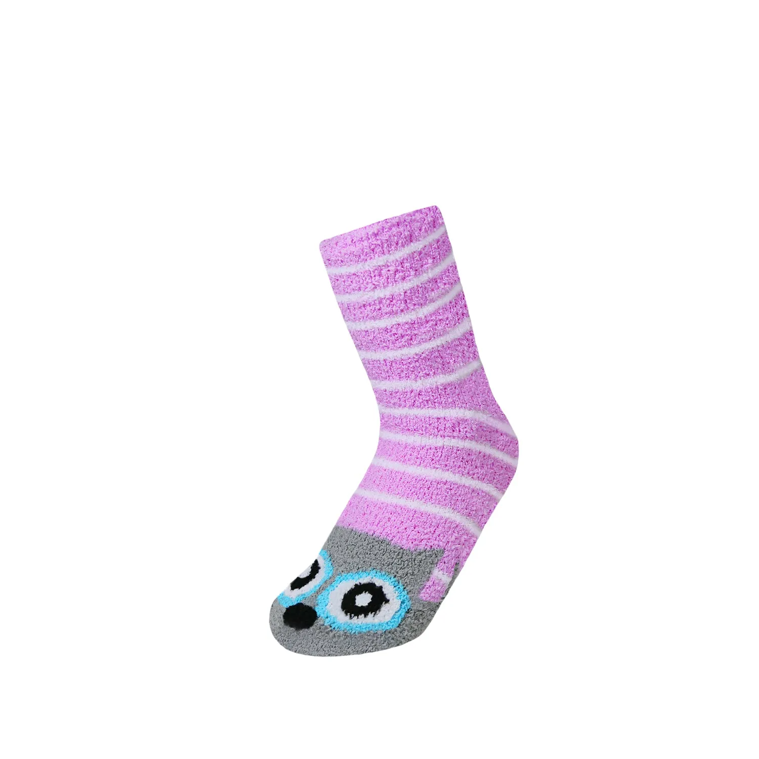 12 Pairs of Women's/Girl's Fuzzy Soft Plush Slipper Socks, Fluffy Winter Warm Cozy Animal Print Socks (Sock Size 9-11)