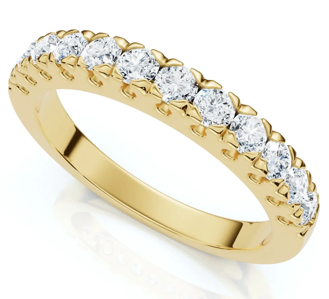 1/2Ct Pave Diamond Wedding Anniversary Stackable Ring Gold Lab Grown