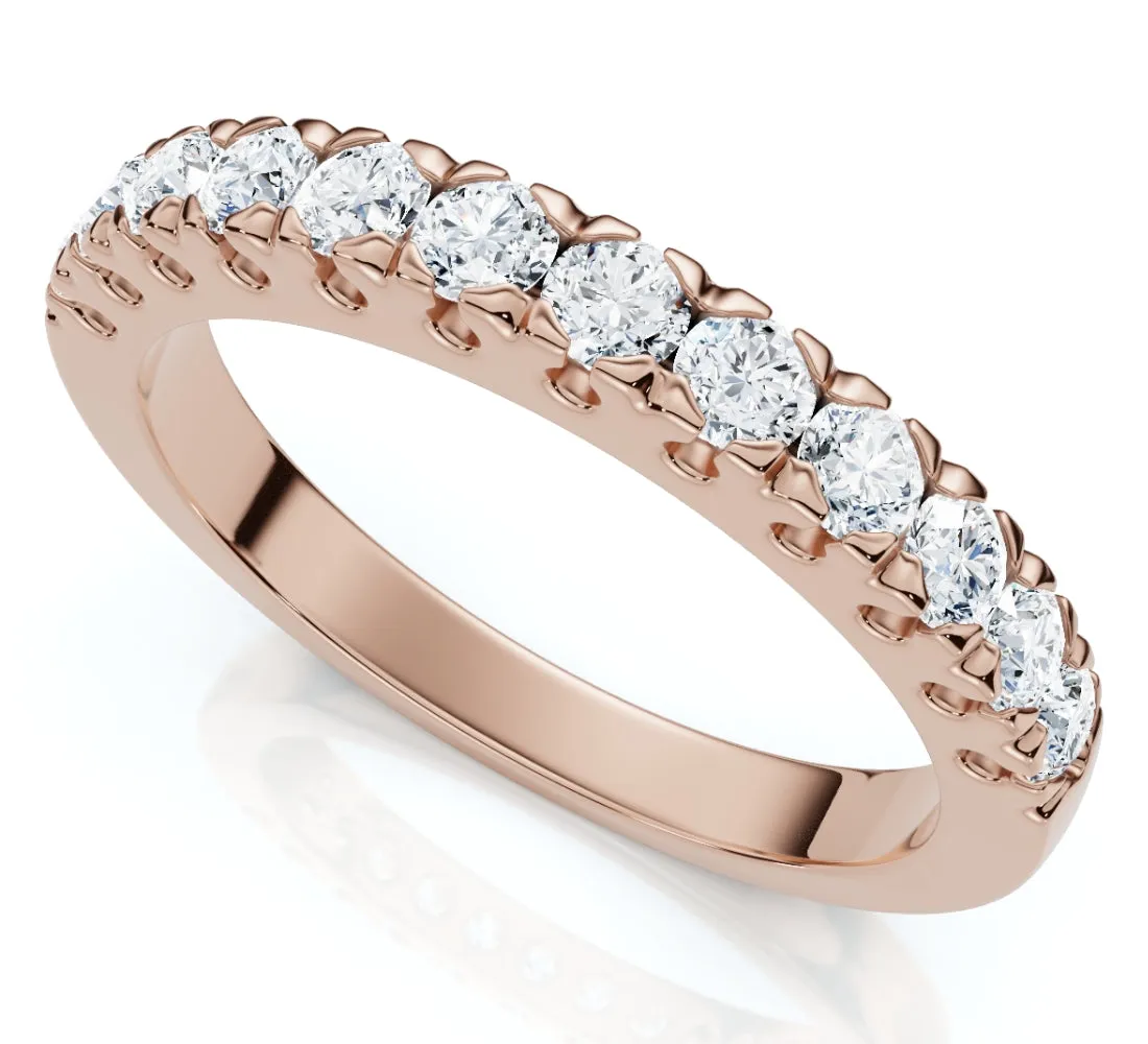 1/2Ct Pave Diamond Wedding Anniversary Stackable Ring Gold Lab Grown