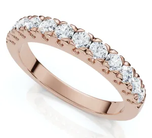 1/2Ct Pave Diamond Wedding Anniversary Stackable Ring Gold Lab Grown