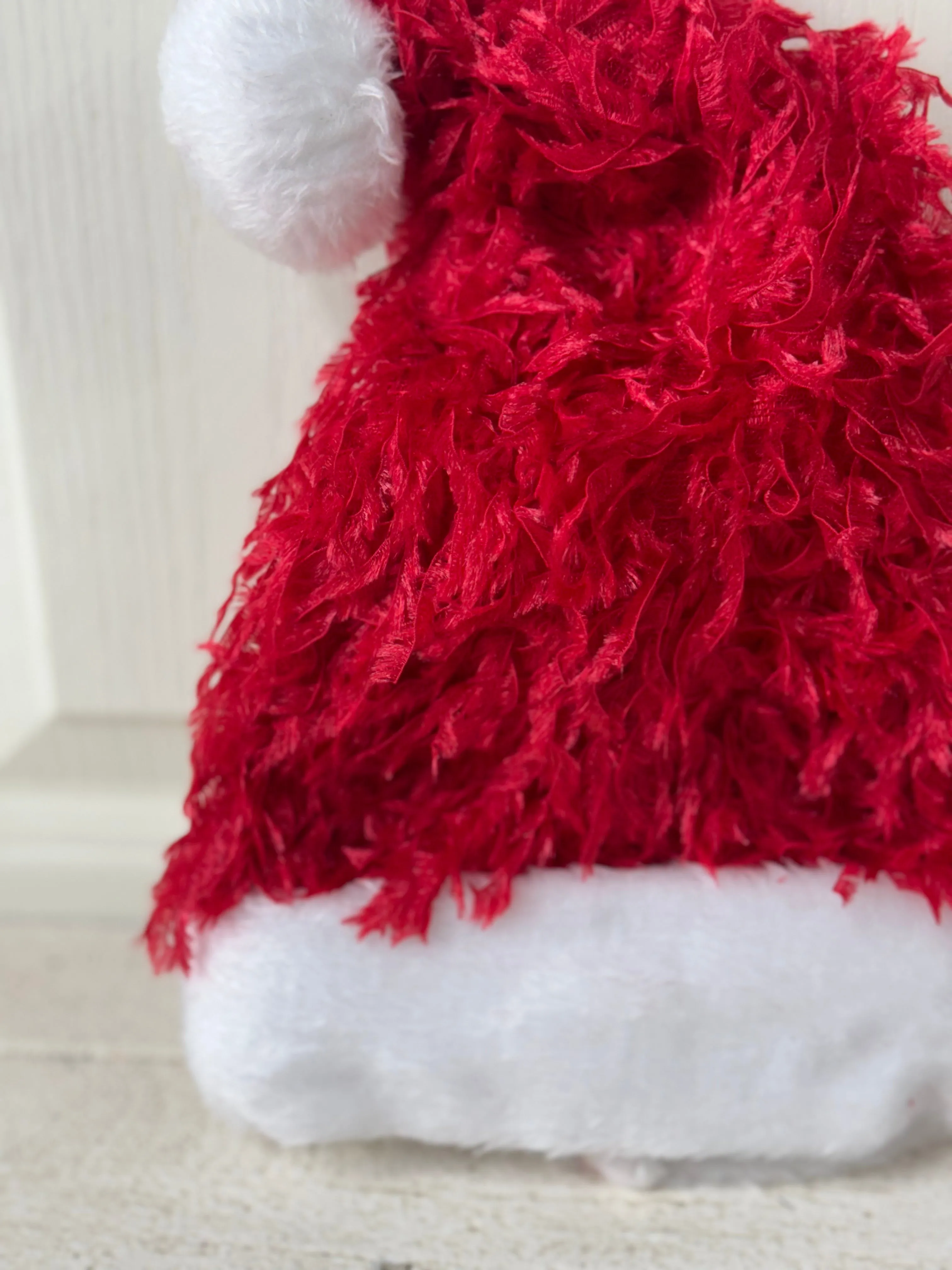 13 Inch Red Furry Santa Hat