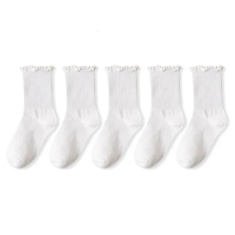 1/3/5 Pack Cotton Ruffles Ankle Socks