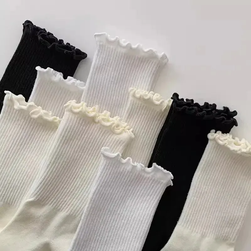 1/3/5 Pack Cotton Ruffles Ankle Socks