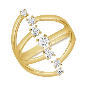 14K GOLD DIAMOND MILLIE RING