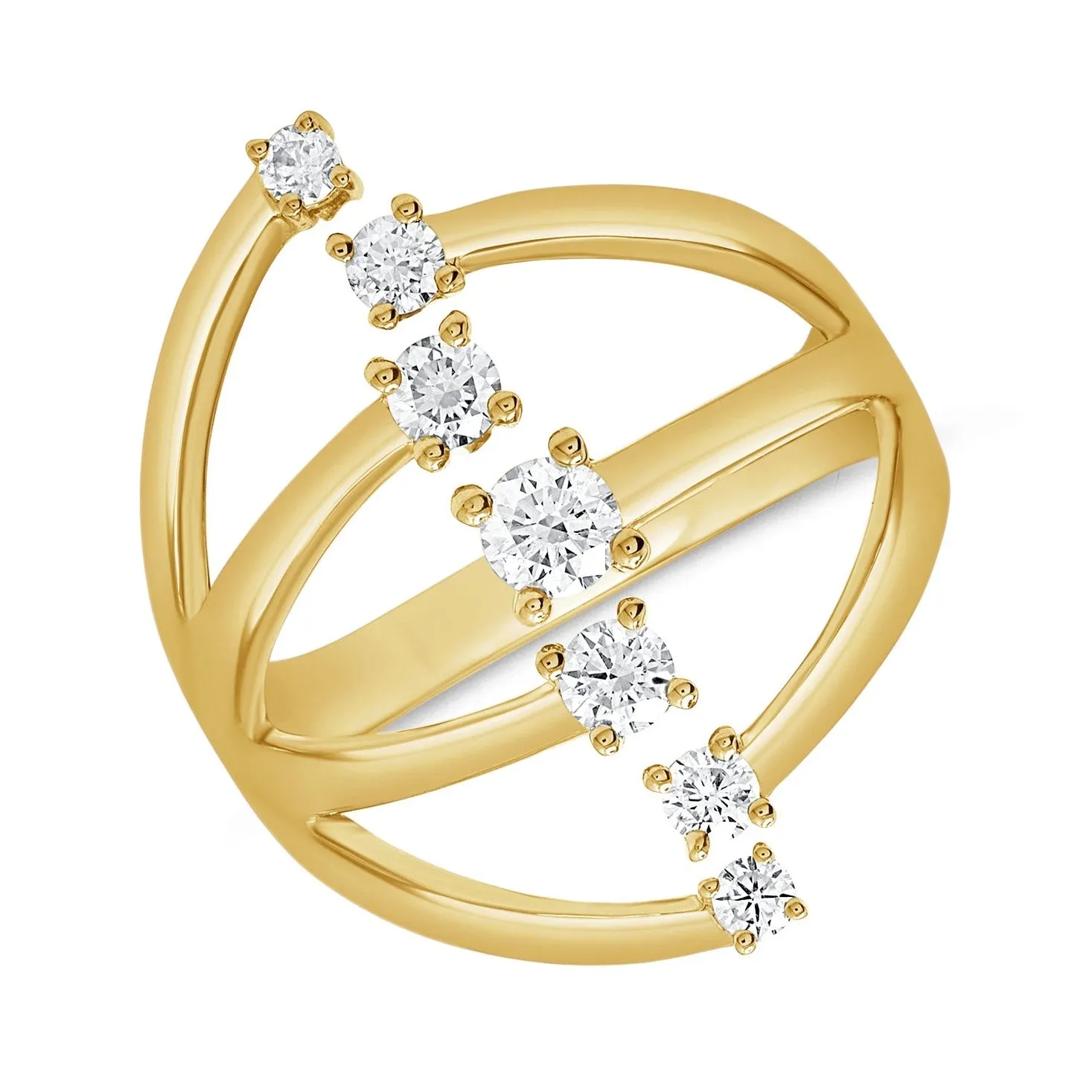 14K GOLD DIAMOND MILLIE RING