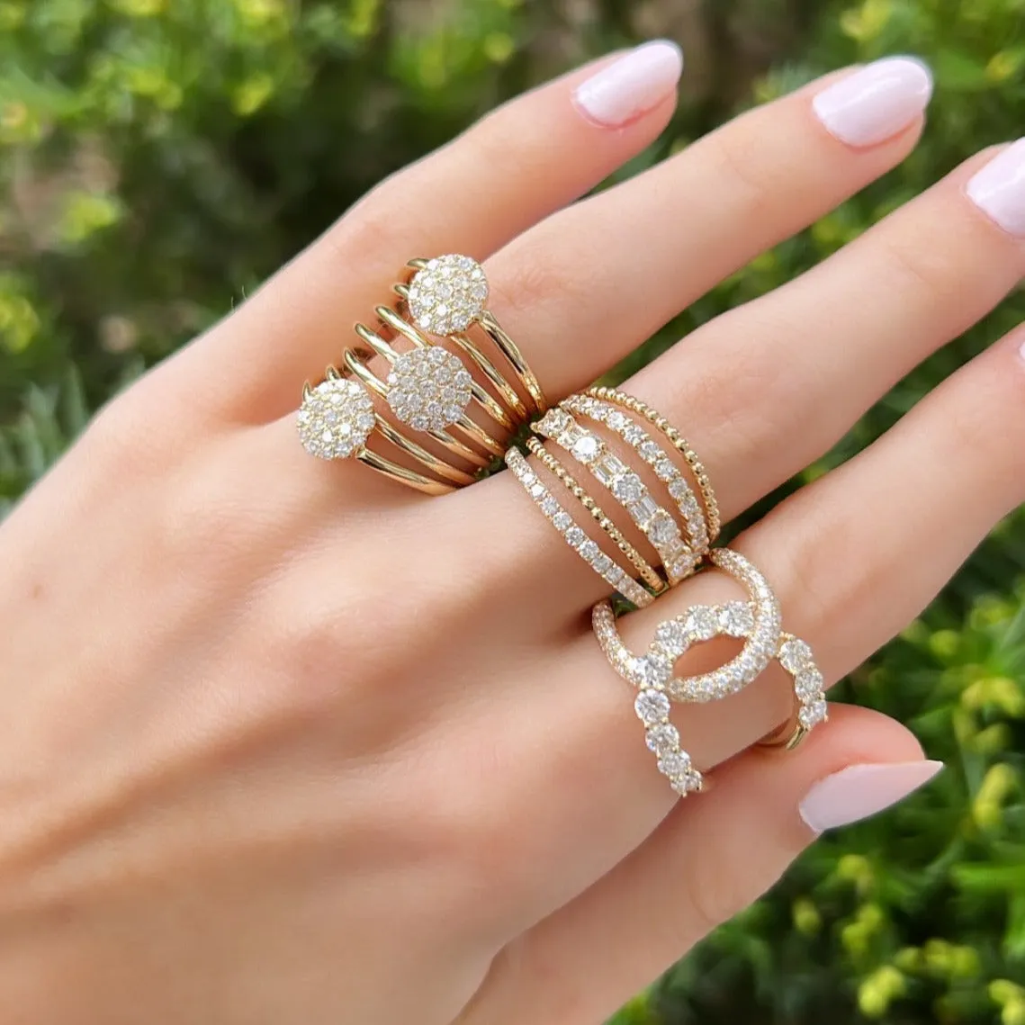14K GOLD DIAMOND REBECCA RING