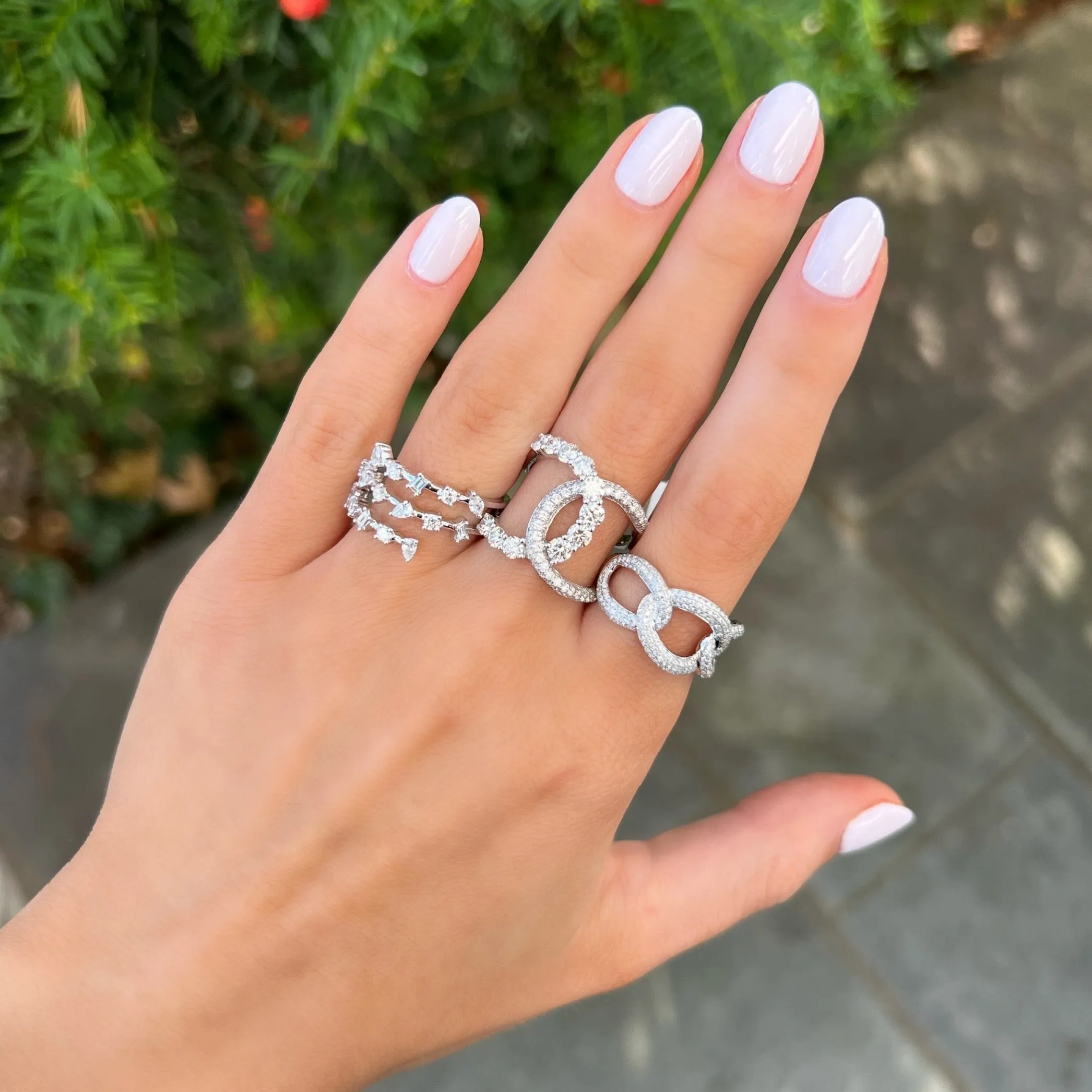 14K GOLD DIAMOND REBECCA RING
