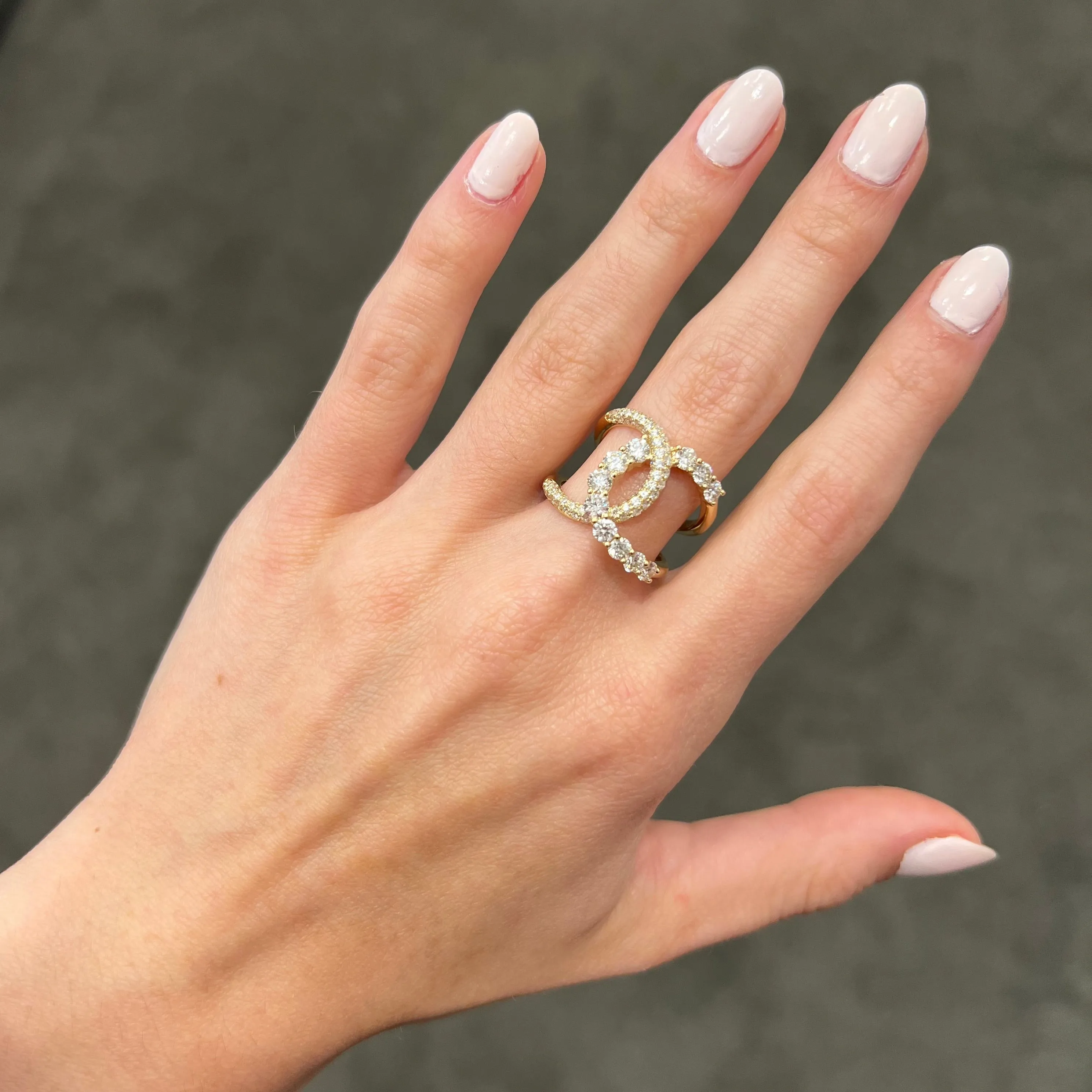 14K GOLD DIAMOND REBECCA RING