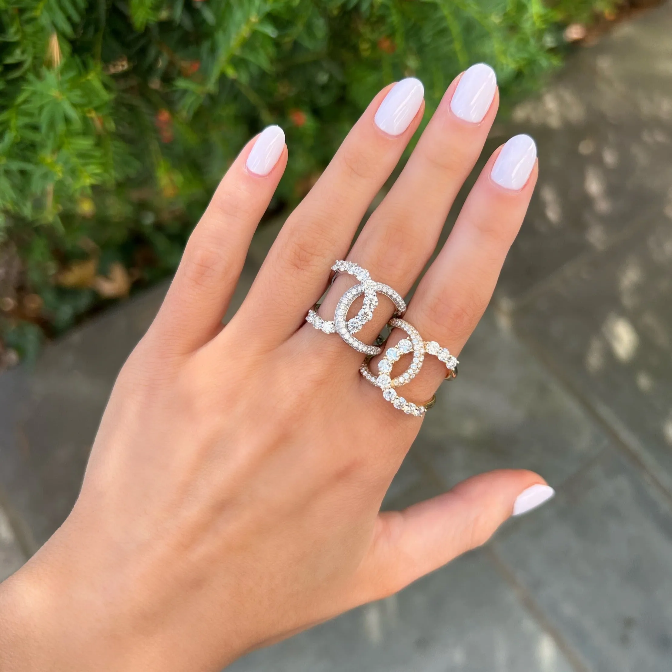 14K GOLD DIAMOND REBECCA RING
