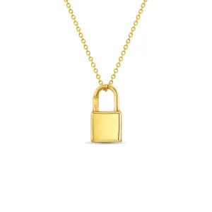 14k Gold Lock Women's Pendant/Necklace