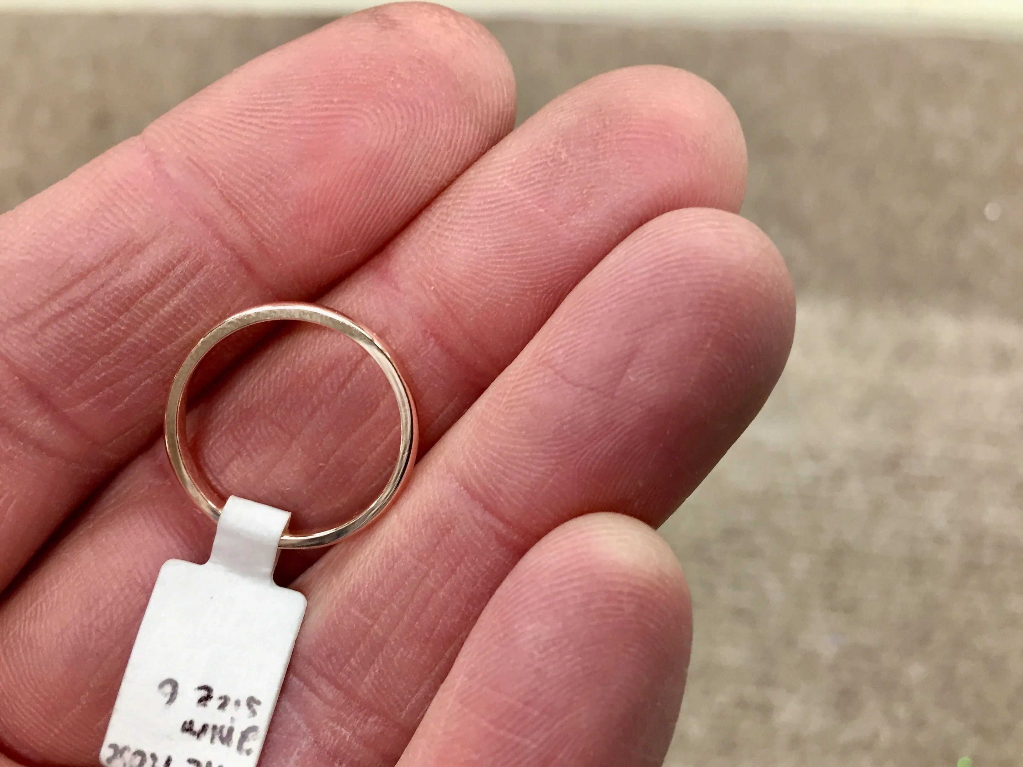 14K Rose Gold Thin Wedding Ring