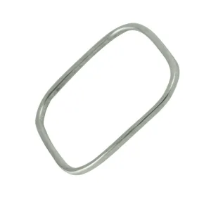 14kt White Gold Square Band Ring