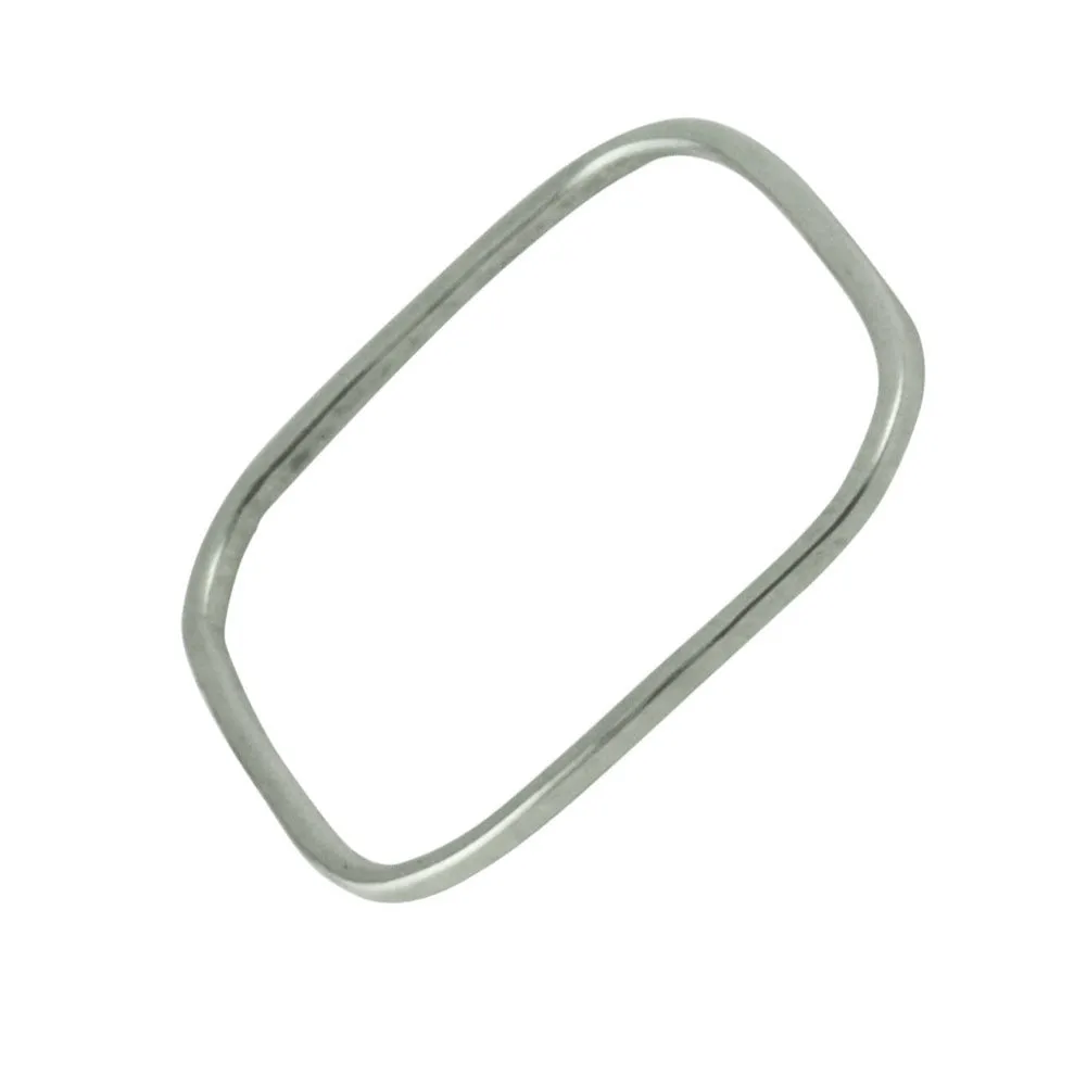14kt White Gold Square Band Ring