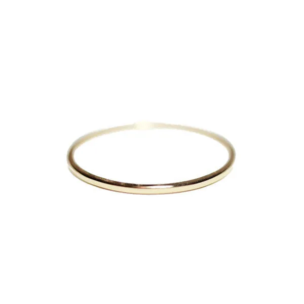 14kt Yellow Gold Thin Midi Ring 1mm