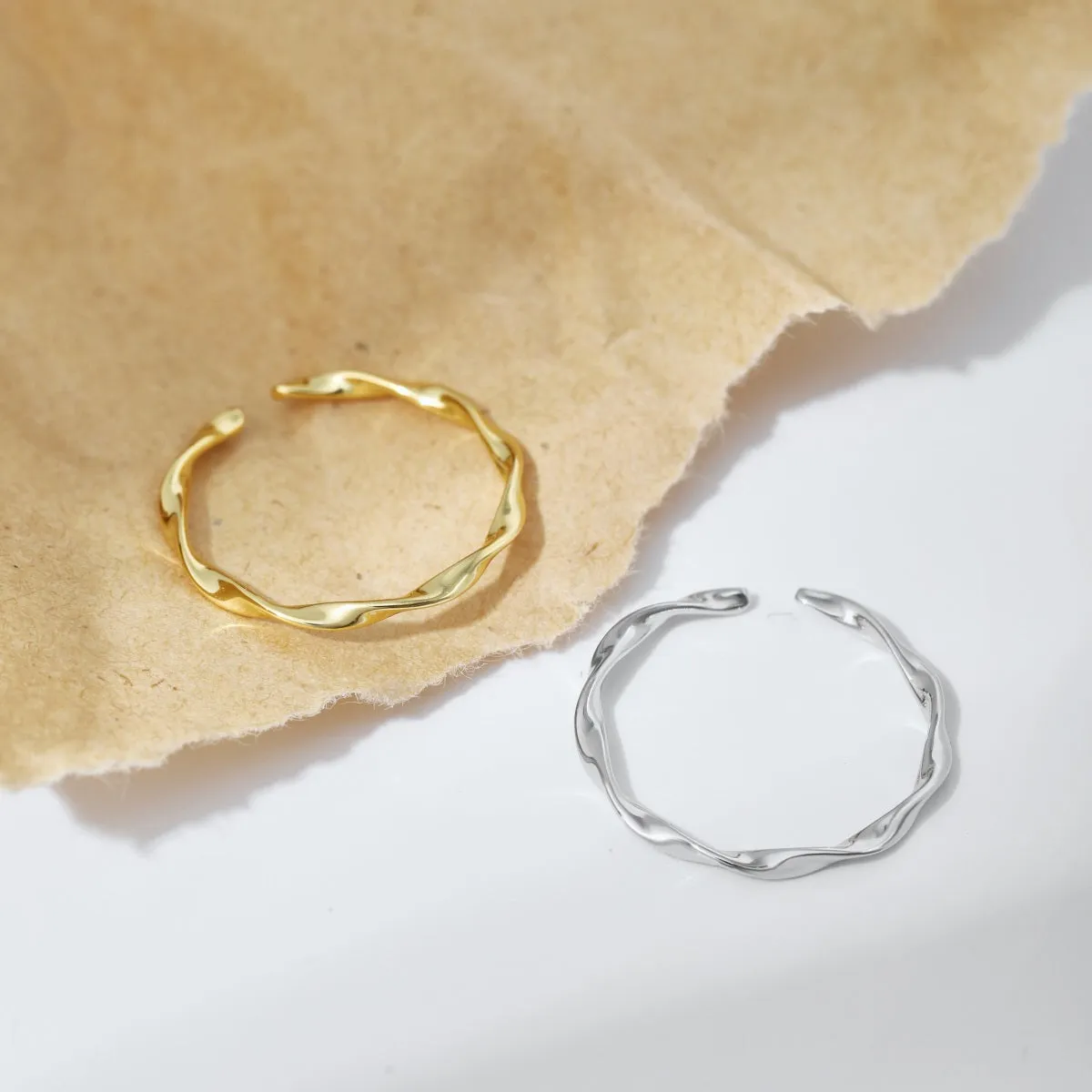 1.55mm Thin Twist Stacker Ring