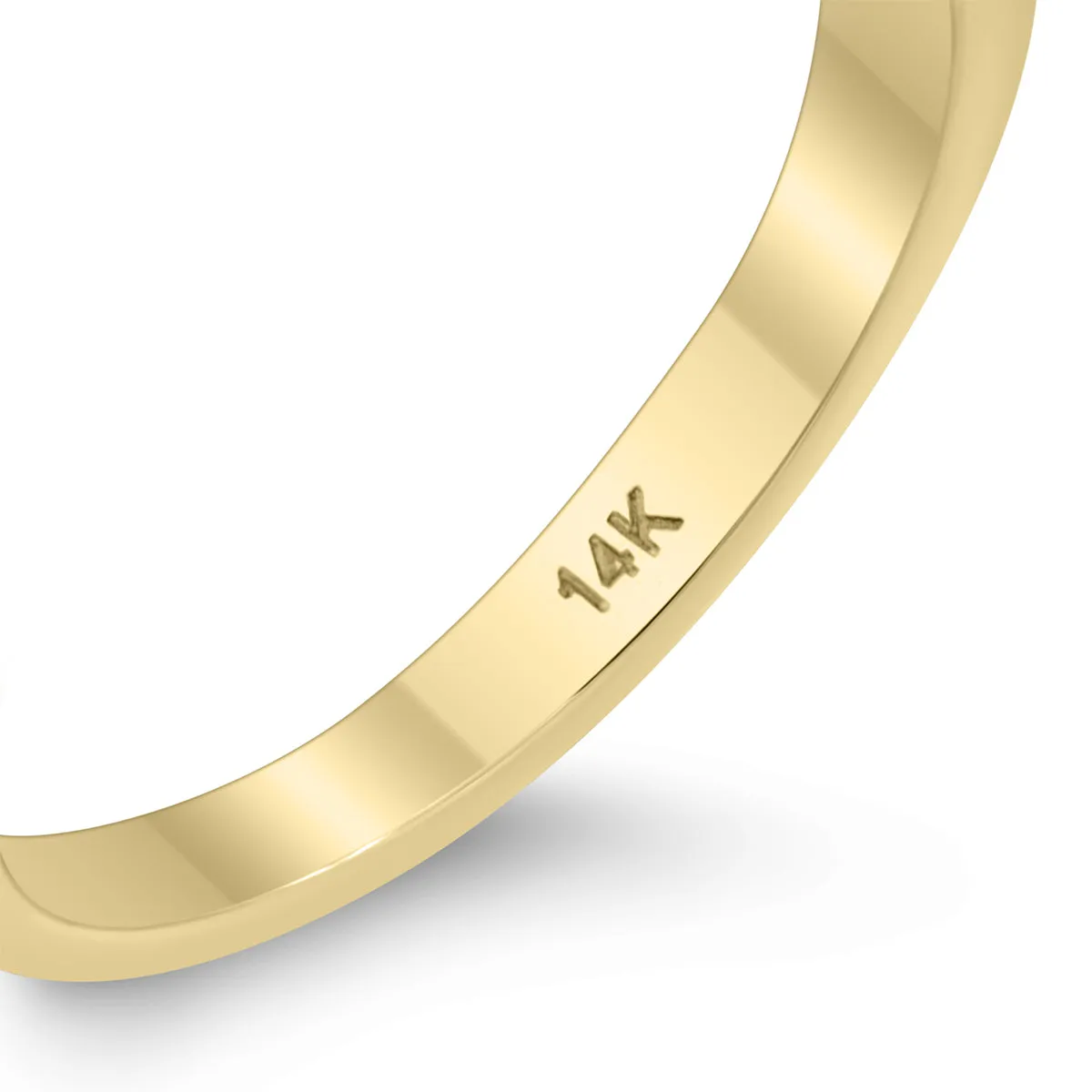 1.5MM European Contour Wedding Band in 14K Yellow Gold