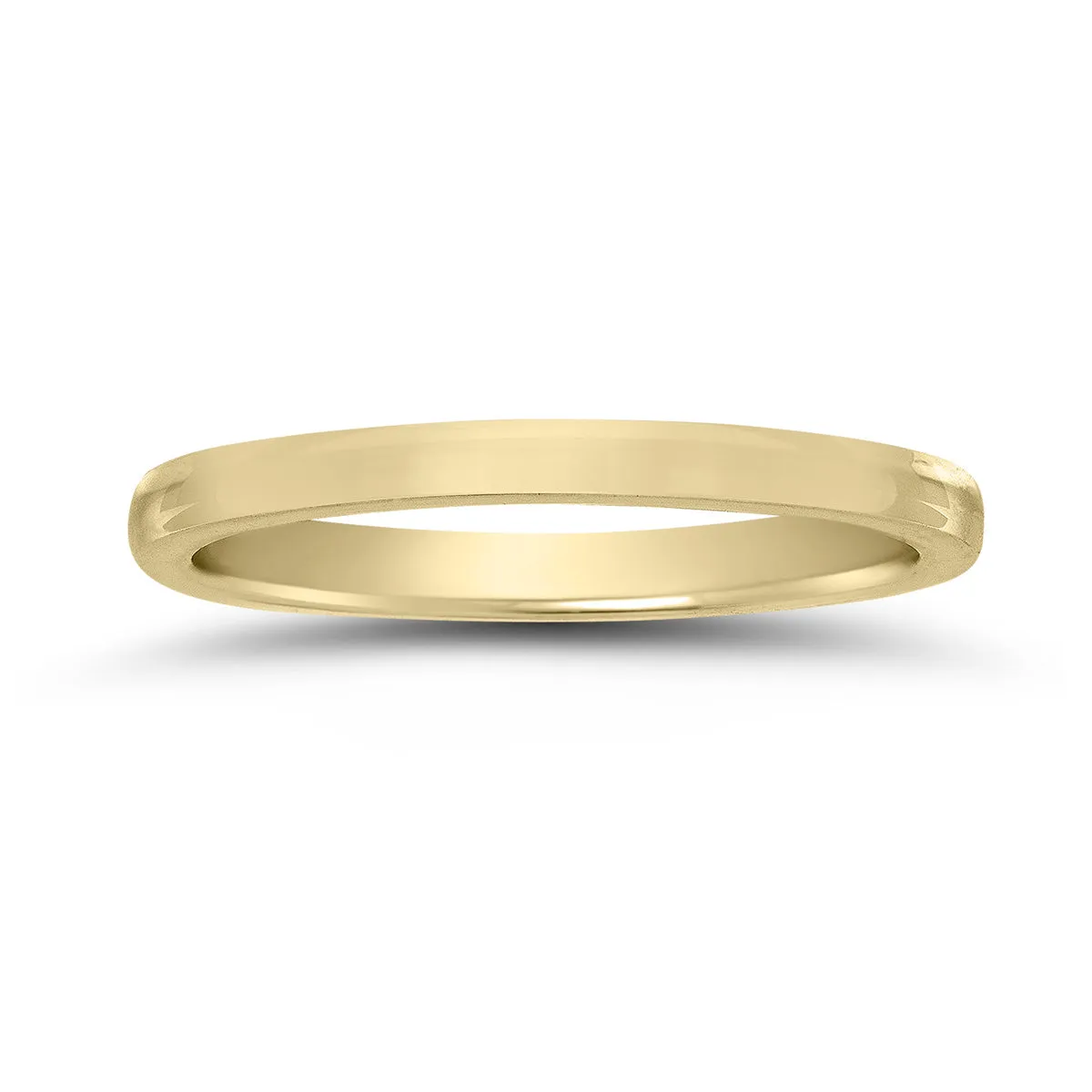 1.5MM European Contour Wedding Band in 14K Yellow Gold