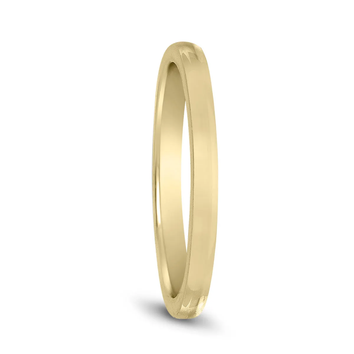 1.5MM European Contour Wedding Band in 14K Yellow Gold