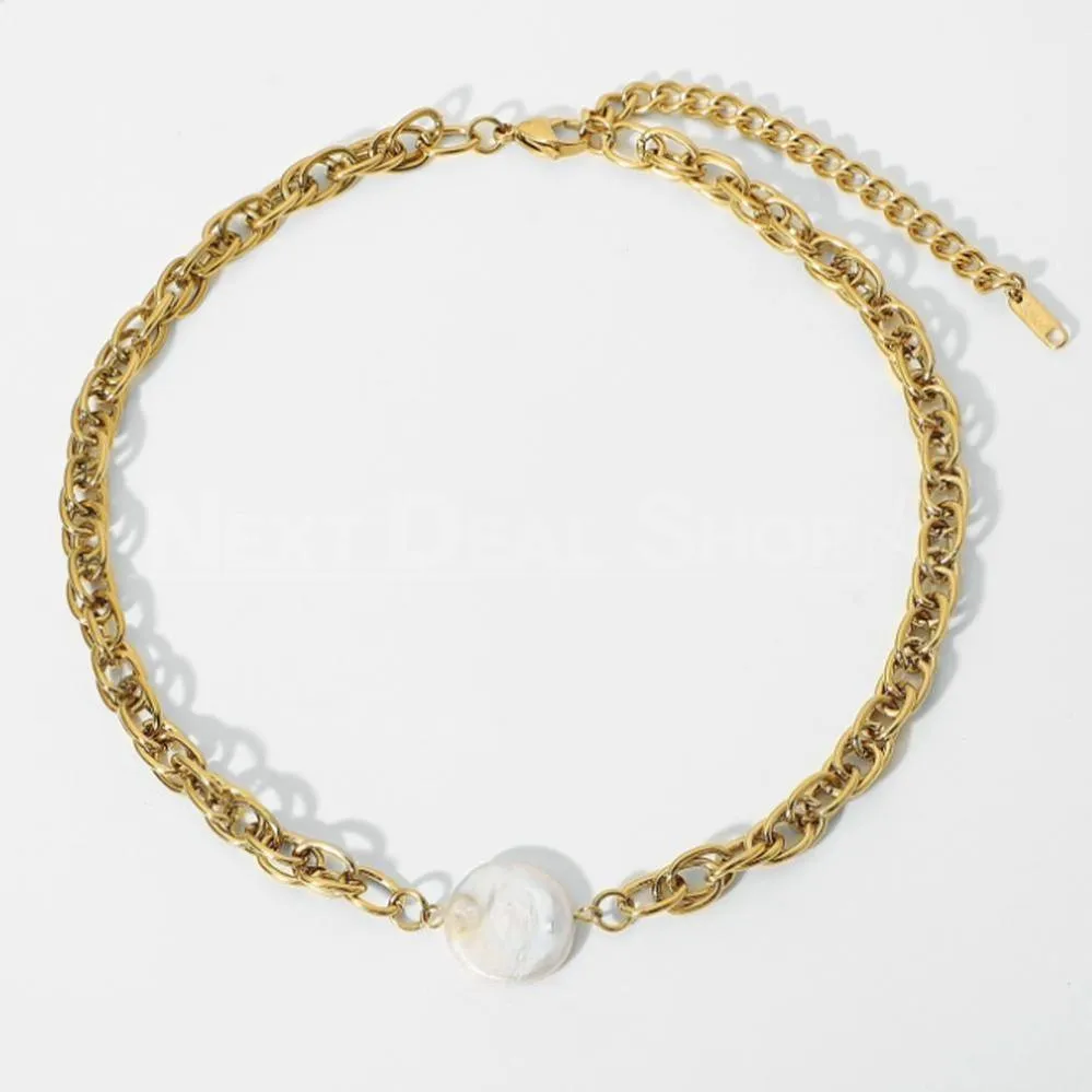 18K Plated Gold Pearl Necklace