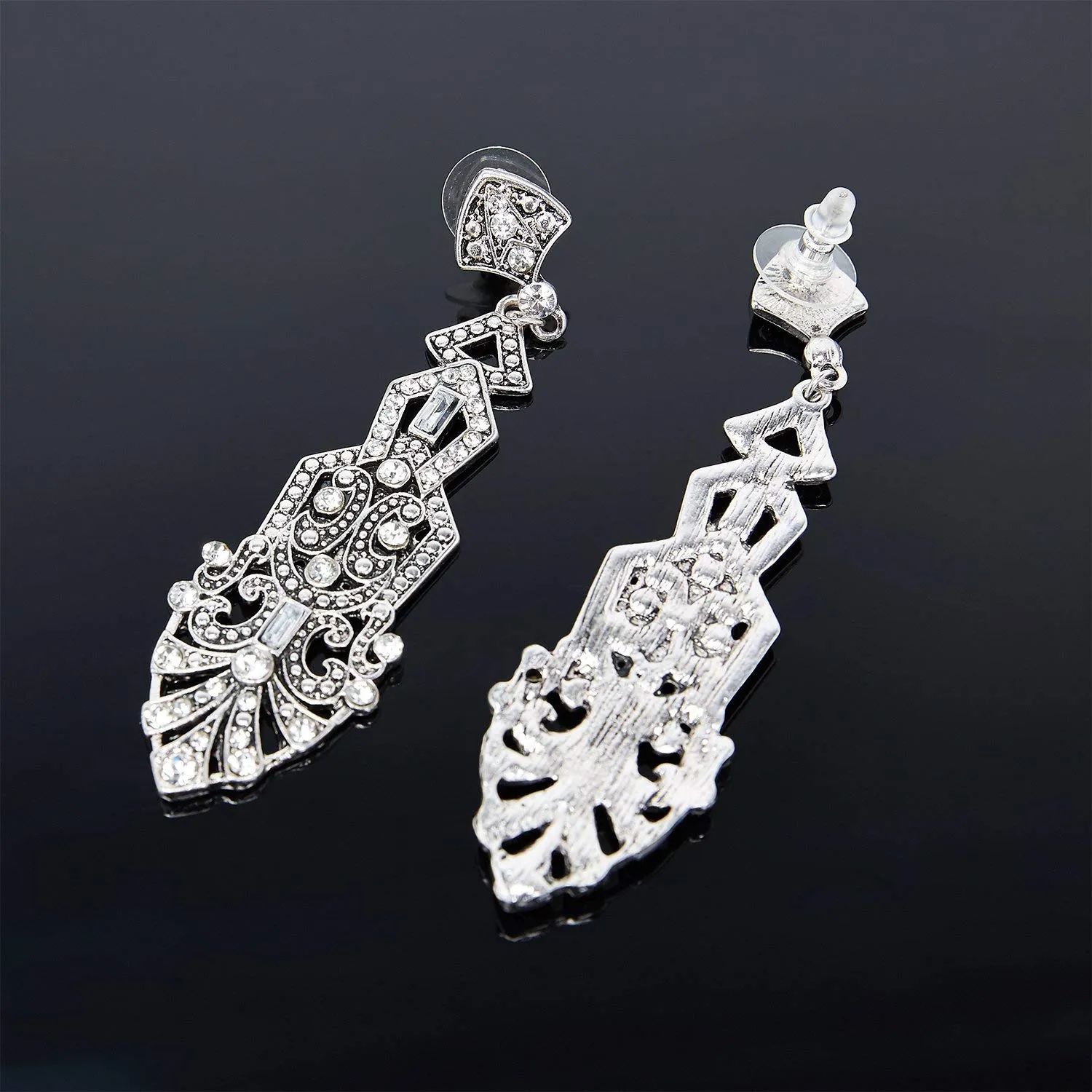 1920s Great Gatsby Accessories Set for Women,Costume Flapper Headpiece Headband Medium M01