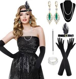 1920s Vintage Accessories Set Gatsby Accessories for Women