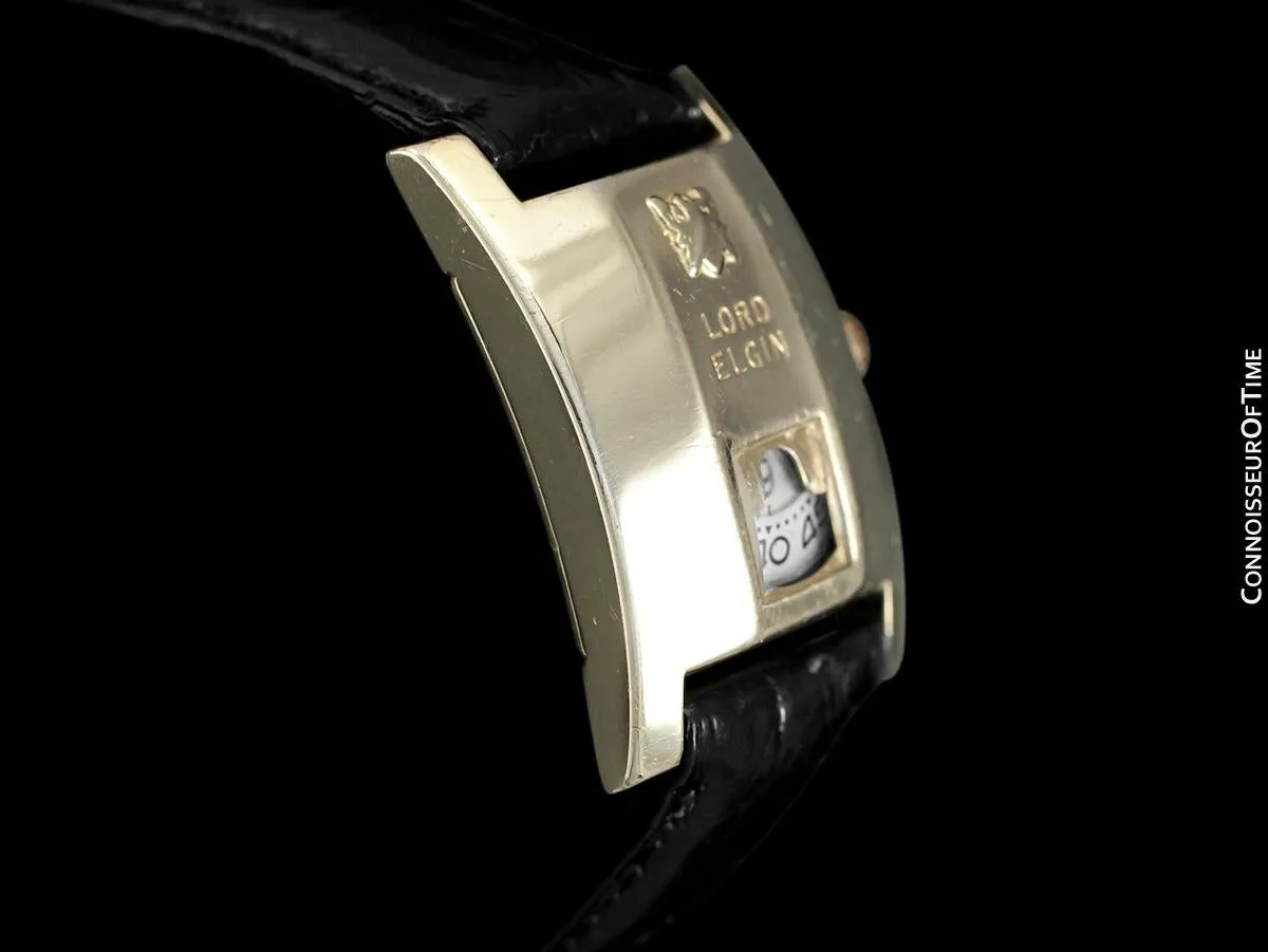 1950's Lord Elgin Direct Read "Elvis Presley" Jump Hour Watch - 14K Gold Filled
