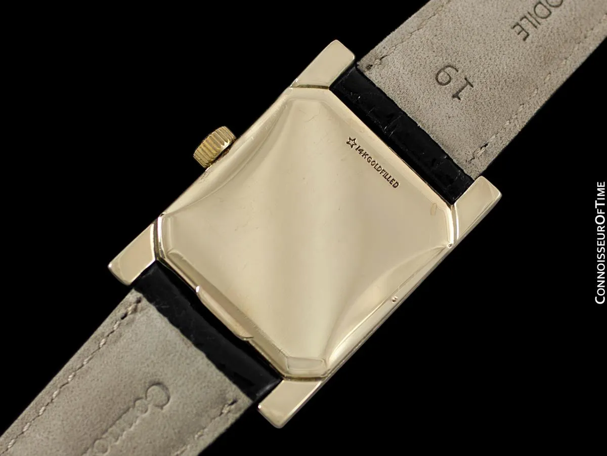 1950's Lord Elgin Direct Read "Elvis Presley" Jump Hour Watch - 14K Gold Filled