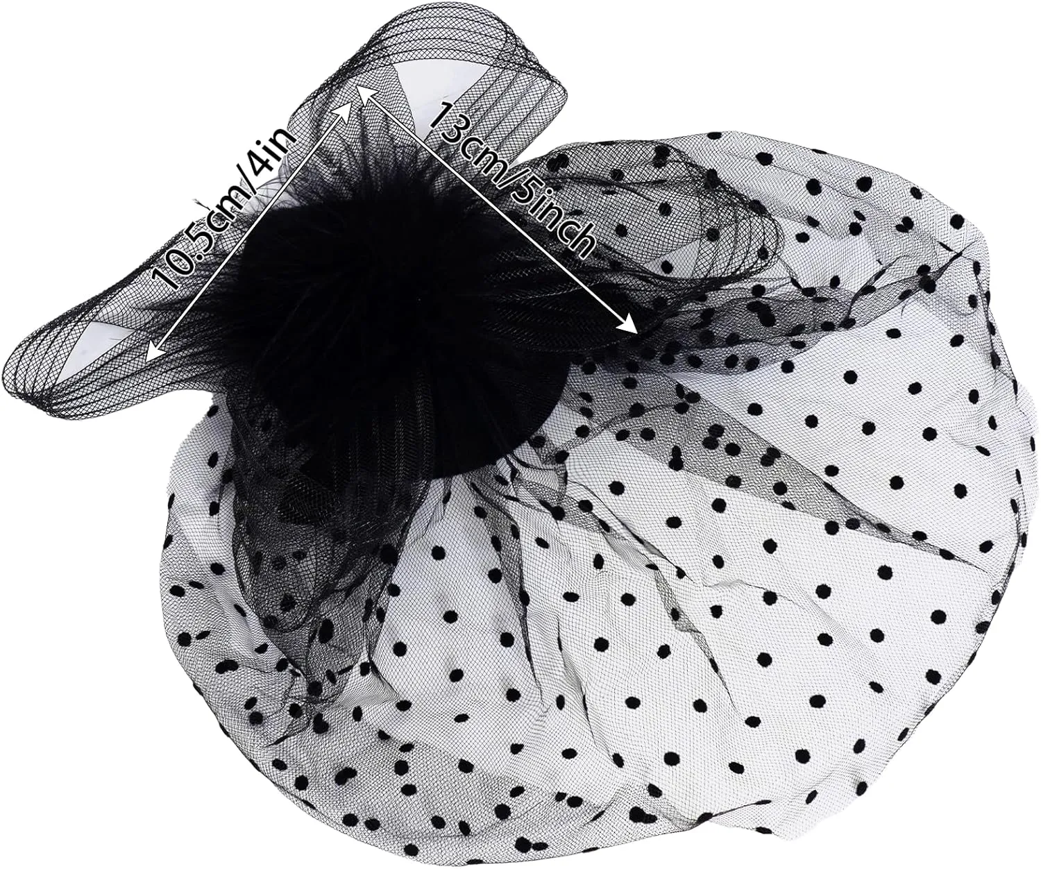 1950s Tea Party Fascinator Hat for Women Mesh Veil Headband Satin Gloves Pearl Set Cocktail Tea Party Halloween Wedding