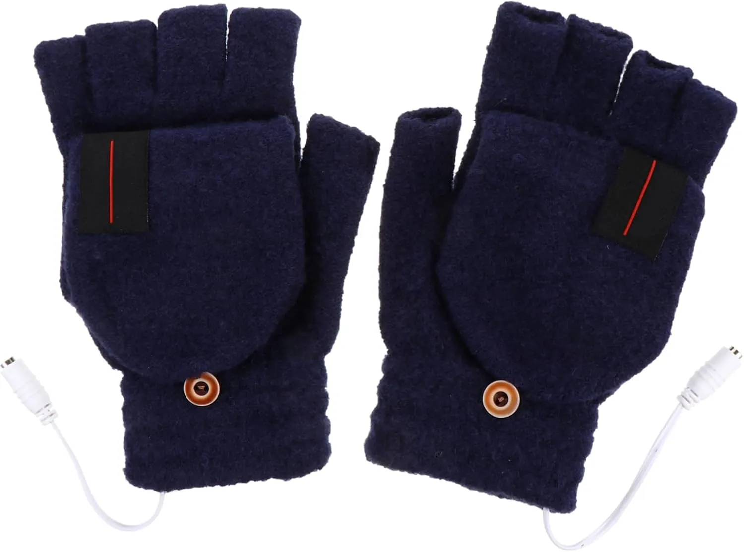 1Pair USB Powered Heated Gloves with Finger Cover for Winter Warmth Versatile Half Finger Full Finger Design for Gaming Typing and Everyday Use Lightweight Thermal Hand