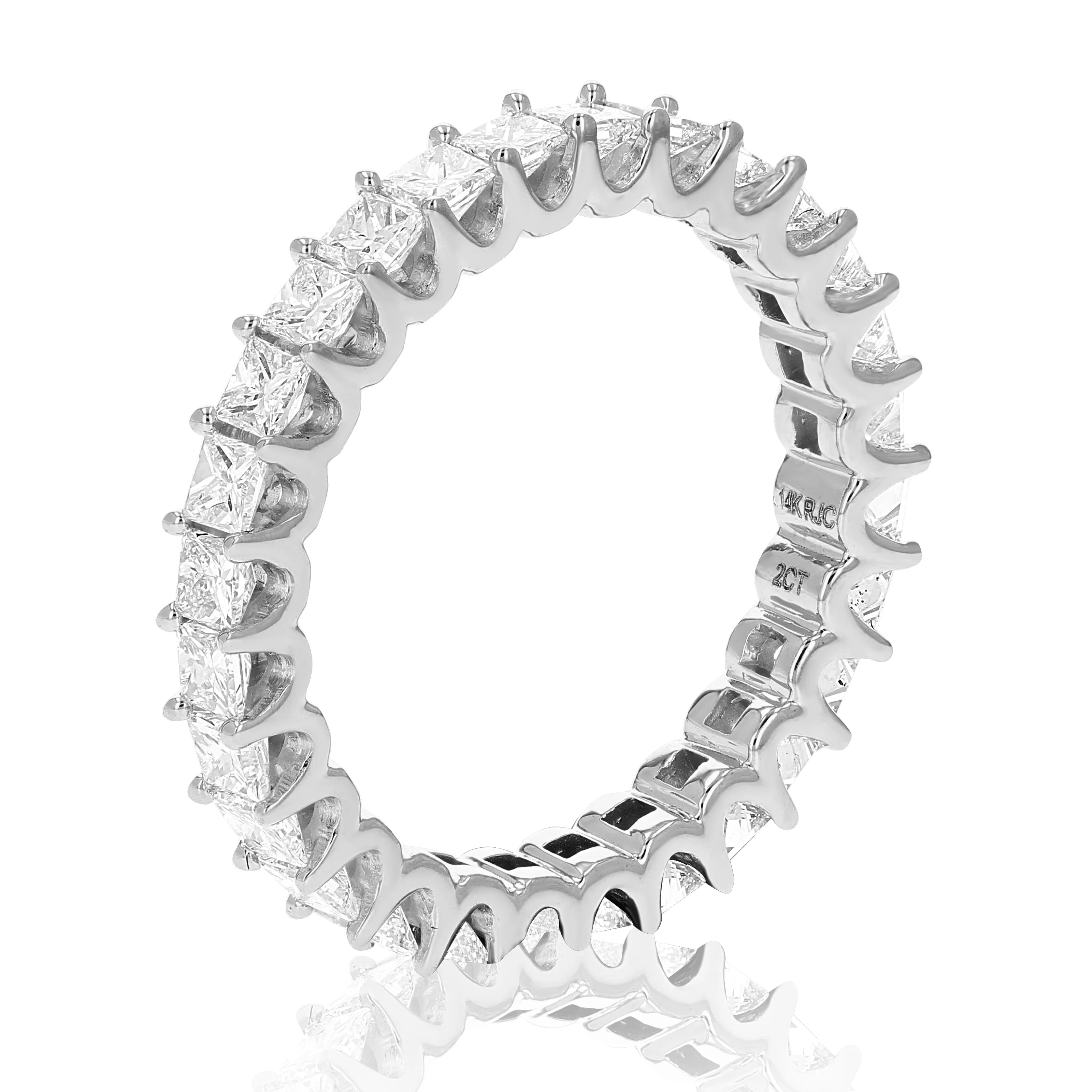 2 cttw Princess Diamond Eternity Ring in 14K Gold